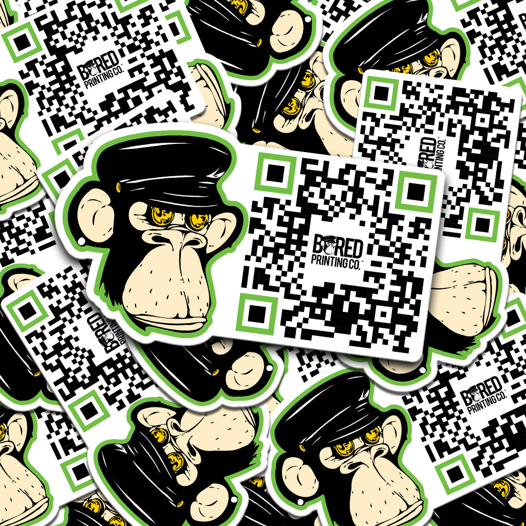 QR CODE STICKERS 3" x 6"